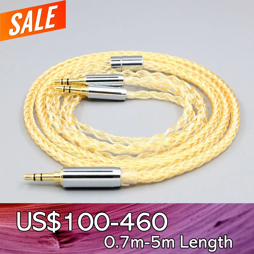 Cavo Auricolare Placcato Oro 24K Argento Puro 8 Core 99% 7N Per Beyerdynamic T1 T5P Ii Amiron Home Meze Audio 109 Pro Ln008428
