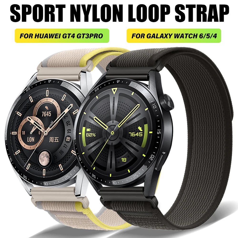 Cinturino In Nylon Trail Per Huawei Watch Gt4 Gt3 Pro 46Mm Per Samsung Galaxy Watch 6/5/4 40 44Mm 47 43 46Mm Bracciale Sportivo Correa