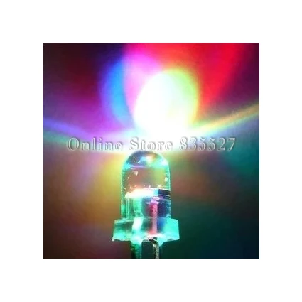 1000 Pz/Lotto 5 Mm Tre Colori Colorato Led Light-Emitting Diode Led Flash Testa Tonda Tricolore