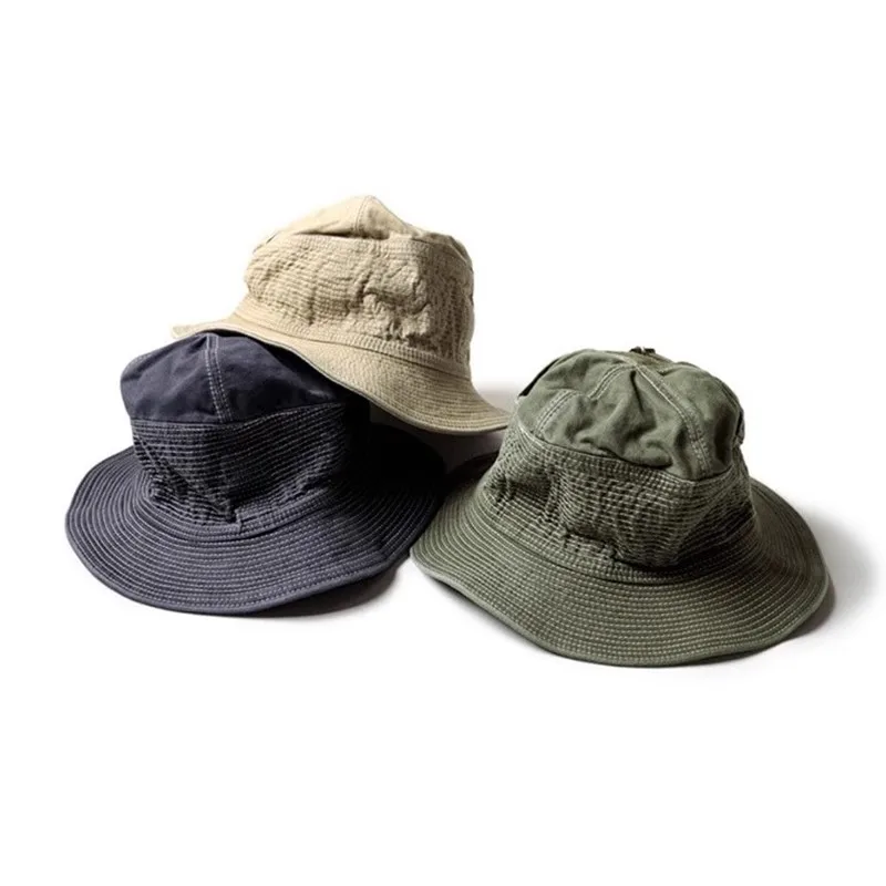 2023 Kapital Tricolore Vintage Batik Wash Cappello Da Pescatore Parasole Casual Mz151
