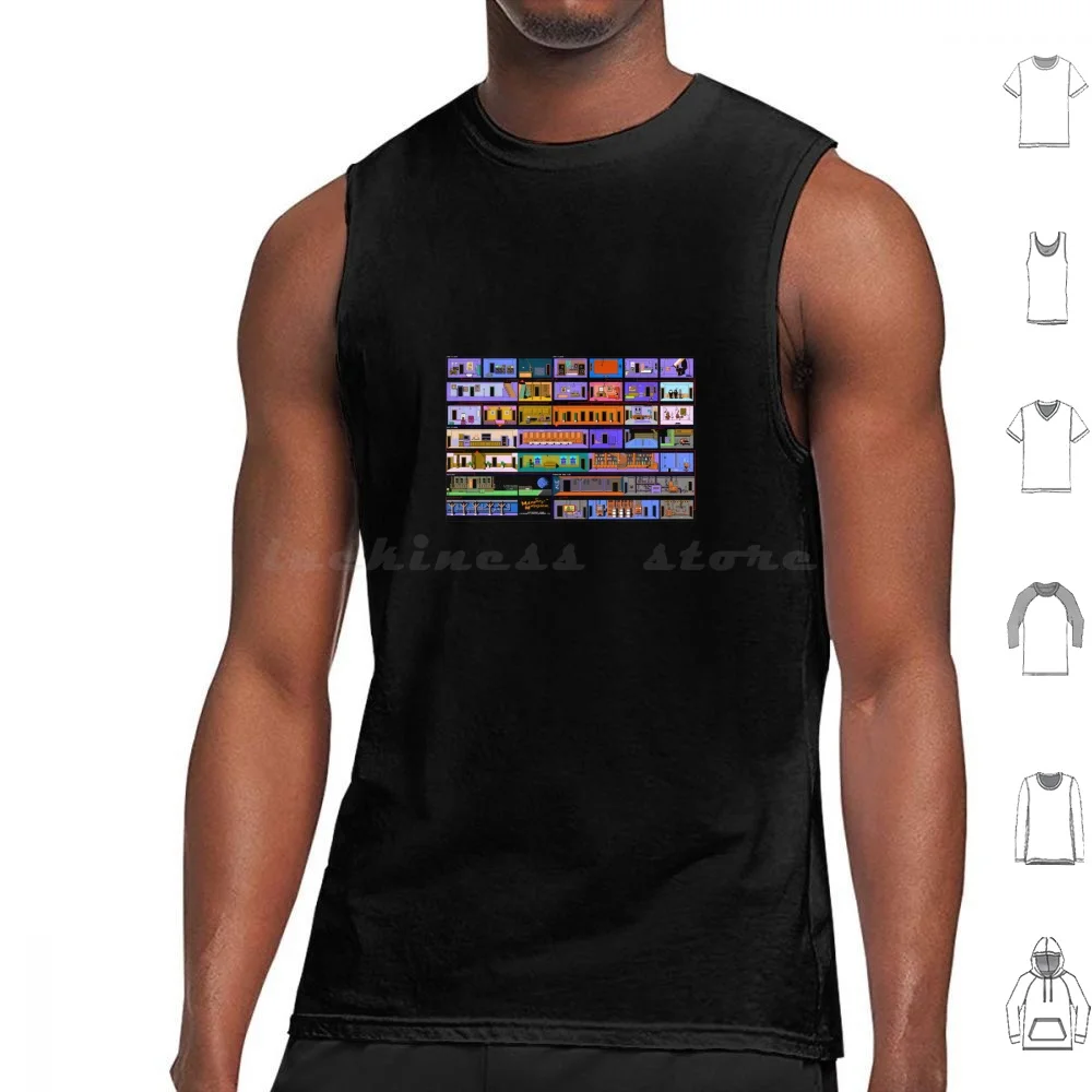 Maniac Mansion Canotte Gilet Senza Maniche Maniac Mansion Maniac Mansion Lucasart Lucas Art Monkey Island Day Of Tentacle