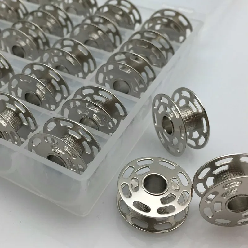 25 Pz Bobine Con Clear Box 0060265000Qw-Bernina Bobina 0060265000 180 185 190 200 435 450 640 730E 1000 1630 5Bb5053