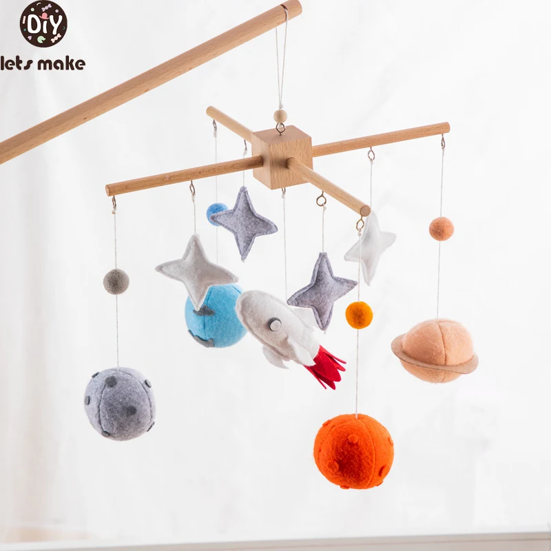 Baby Mobile Sonagli Giocattolo 0-12 Mesi Per Neonato Culla Planetaria Rocket Bed Bell Toddler Carousel Giocattolo Educativo Per Bambini Regali Per Bam