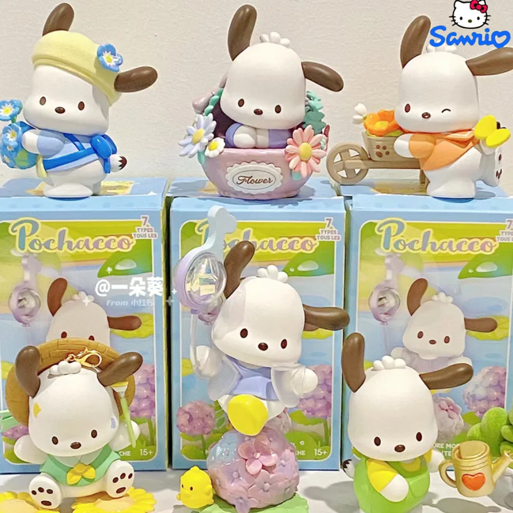 Sanrio Pochacco Flowers And Youth Series Genuine Original Anime Blind Box Figure Mystery Box Guss Bag Collection Decorazione Giocattoli