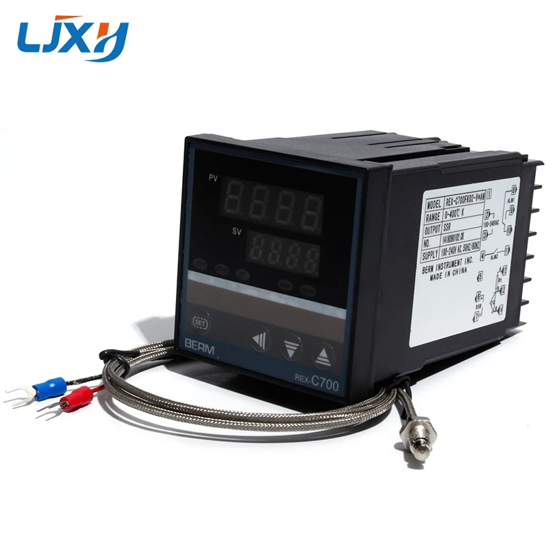 Ljxh Regolatore Di Temperatura Rex-C700 C700 Termocoppia Universale Relè Di Ingresso/Uscita Ssr 72*72 Millimetri Con Termocoppia Tipo K