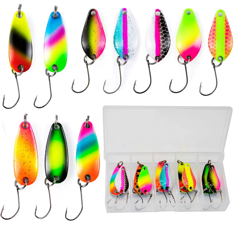 Jyj 2G 3G Kit Da Pesca Jig Spoon Lure Bait,Hard Metal Spinner Wobbler Spoon Trota Bass Area Fishing Gear Lure Spoon Bait