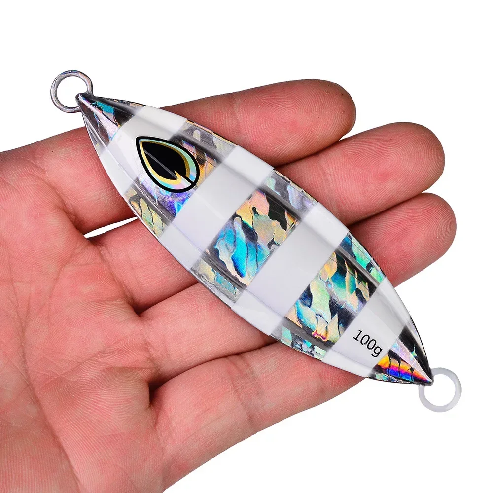 1Pc Slow Jig 40G 60G 80G 100G Fishing Lure Casting Jigging Bait Spoon Metal Fish Saltwater Artificial Hard Bait Tackle
