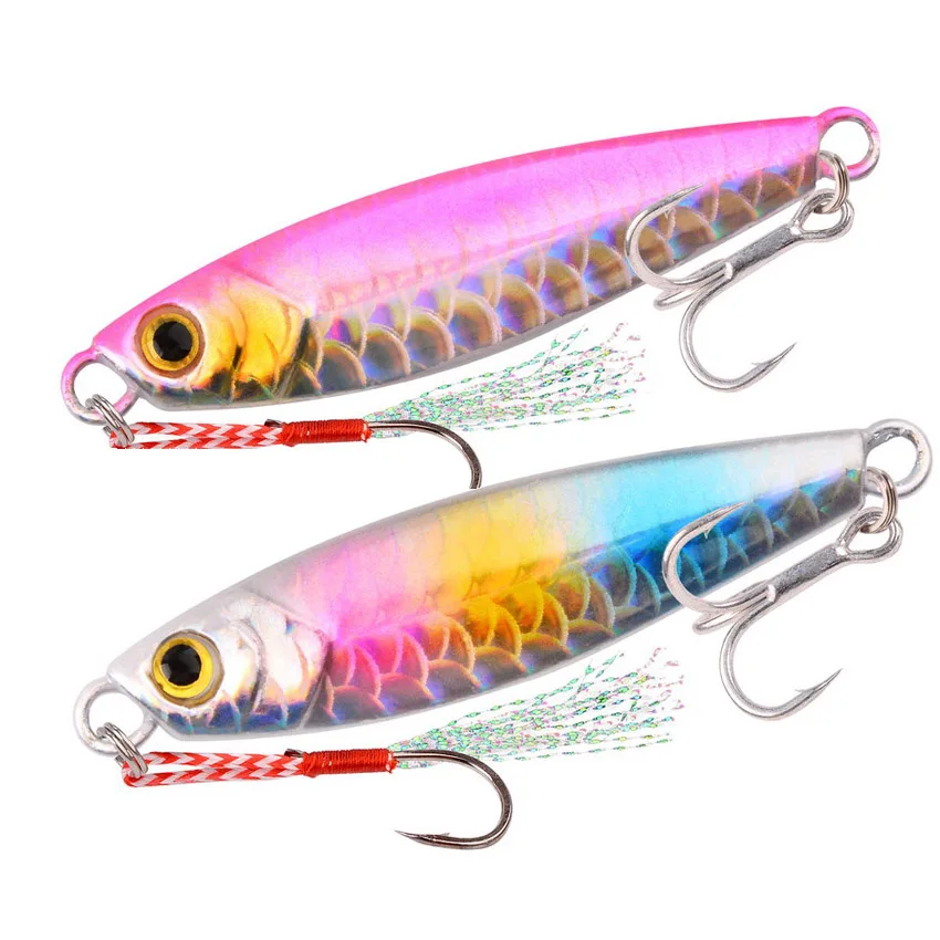 Metal Jig Lure Shore Jigging Sea Fishing Slow Jig Lifelike Metal Jigging Slow Jigging Spoon 3D Print Laser Artificial Bait