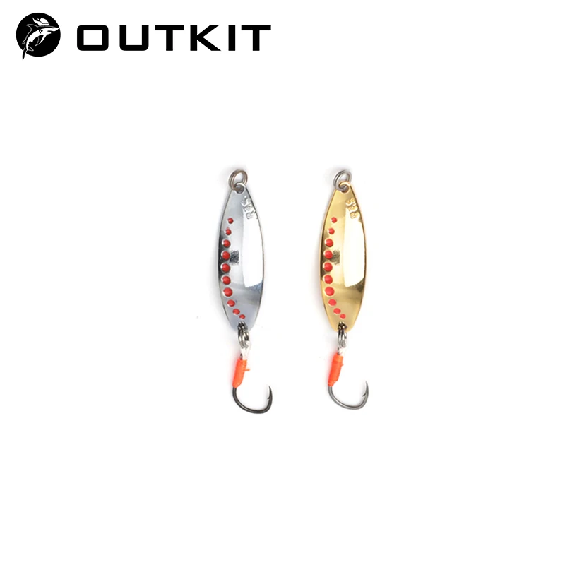 Outkit Mini Fishing Lure Muslimah Spoon Metal Lures Spinnerbait Minnow Small Fish Single Hook Jig Stream Trout Baits Pesca Hot