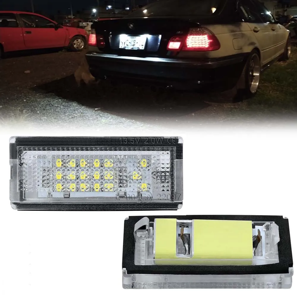 Oem-Fit 3W 18Smd Xenon Bianco Pieno Di Luce Targa A Led Kit Fit Per Il 2004-2006 Bmw E46 Lci/Facelift 325Ci 330Ci M3 2-Coor Coupe