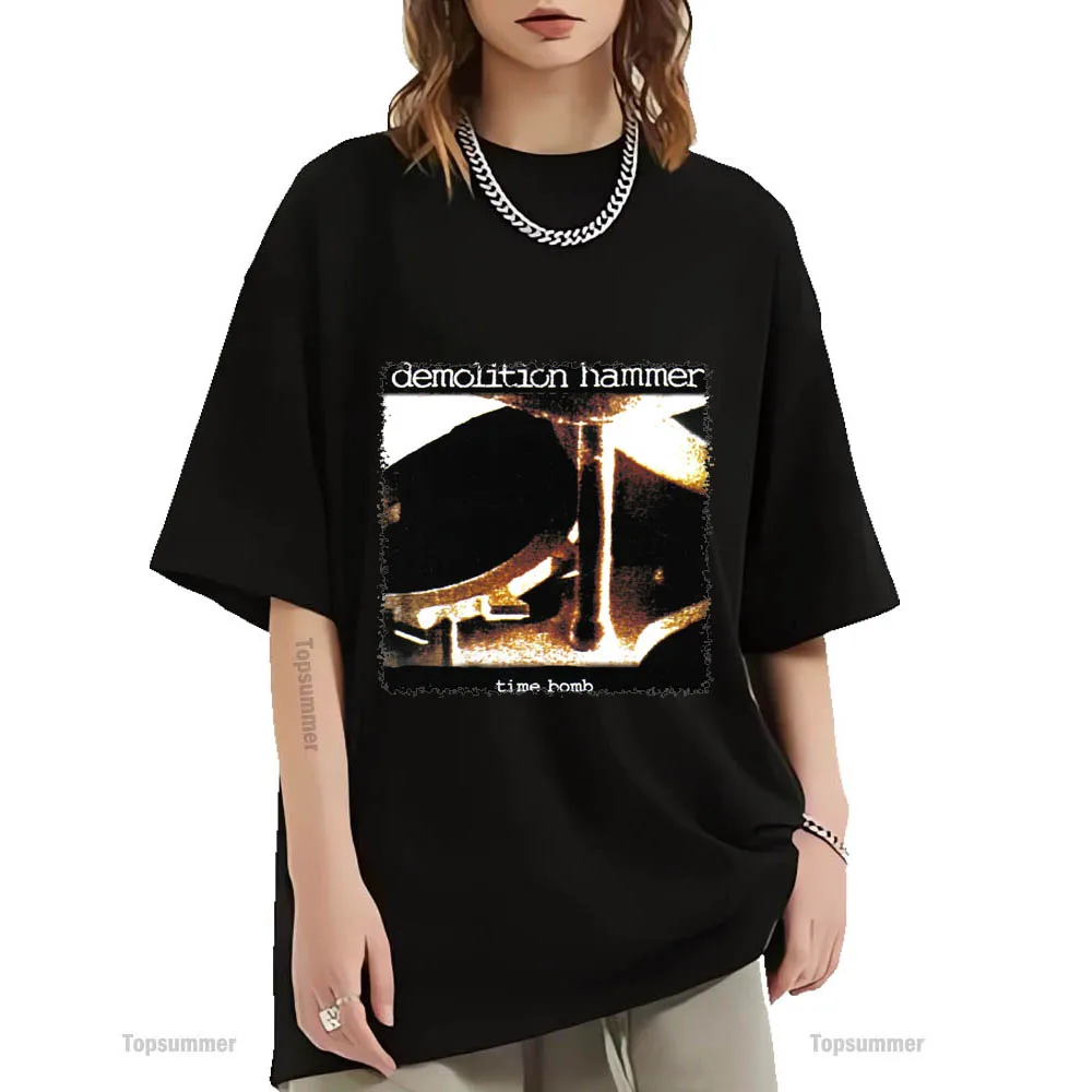 Maglietta Con Album Bomba A Tempo Maglietta Con Martello Demolitore Maglietta Estiva Da Uomo Con Stampa Grafica Harajuku Abbigliamento Donna In Cotone