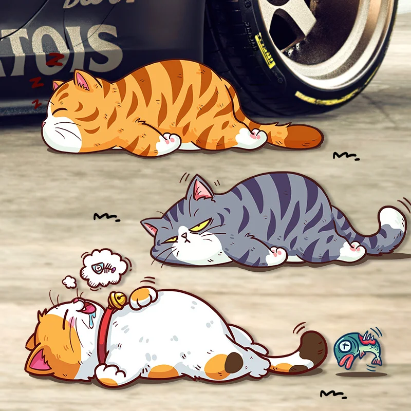 Adesivi Per Auto Styling Creativo Cartoon Fun Cats Auto Window Decalcomanie Auto Fai Da Te Moto Decorazione Adesivi Per Il Corpo In Vinile