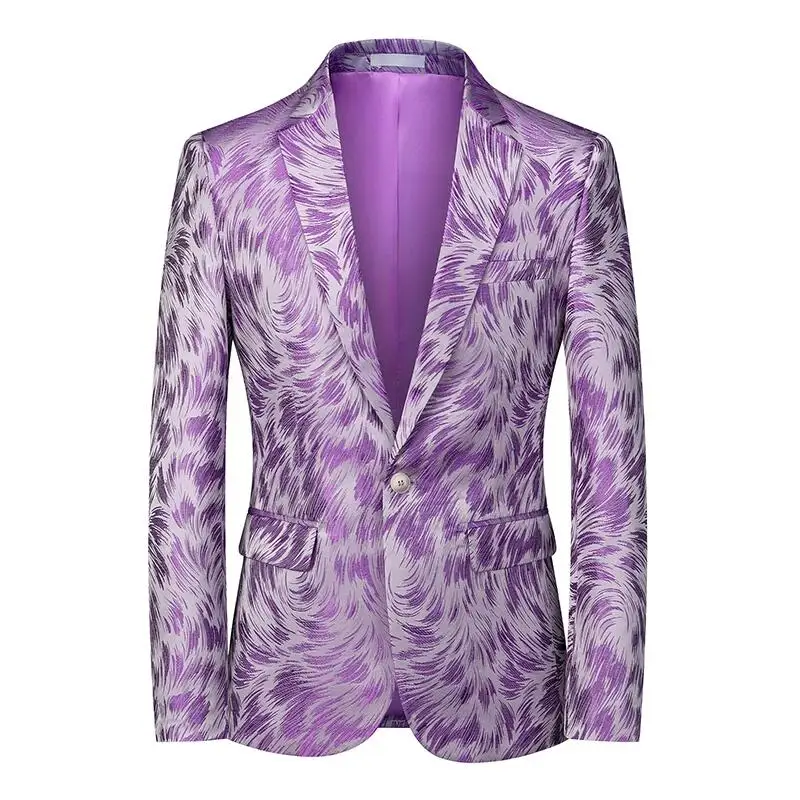 2024 New Mens Slim Fit Blazer Stage Outfit Performance Metal Gold Yarn Casual Suit Jacket Costume Party Prom Stage Blazer Coat