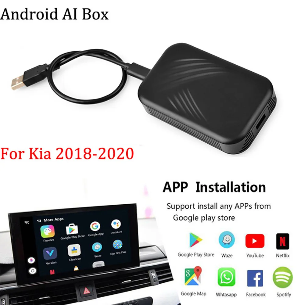 Sistema Di Intrattenimento Android Per Auto Plug-In Apple Carplay Ai Box Per Kia Hyundai 2018-2020 Plug And Play Tv Box