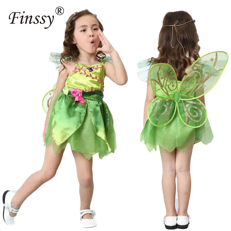 Gonna Cosplay Fata Fiore Per Bambini Halloween Carnival Show Costume Wings Princess Dress For Girls
