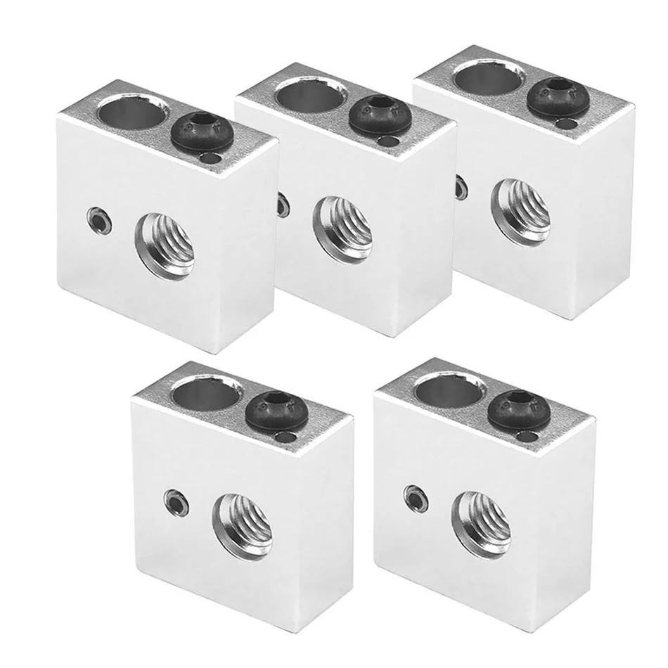 Blocco Riscaldatore In Alluminio 1/5 Pezzi Specializzato Per Kit Estrusore Stampante 3D Mk7 Mk8 Makerbot Reprap