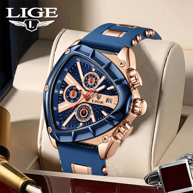 Lige Triangolo Scheletro Orologio Per Uomo Sportz Orologi Al Quarzo Business Orologio Da Polso Irregolare Cinturino In Acciaio Inossidabile Di Lusso R