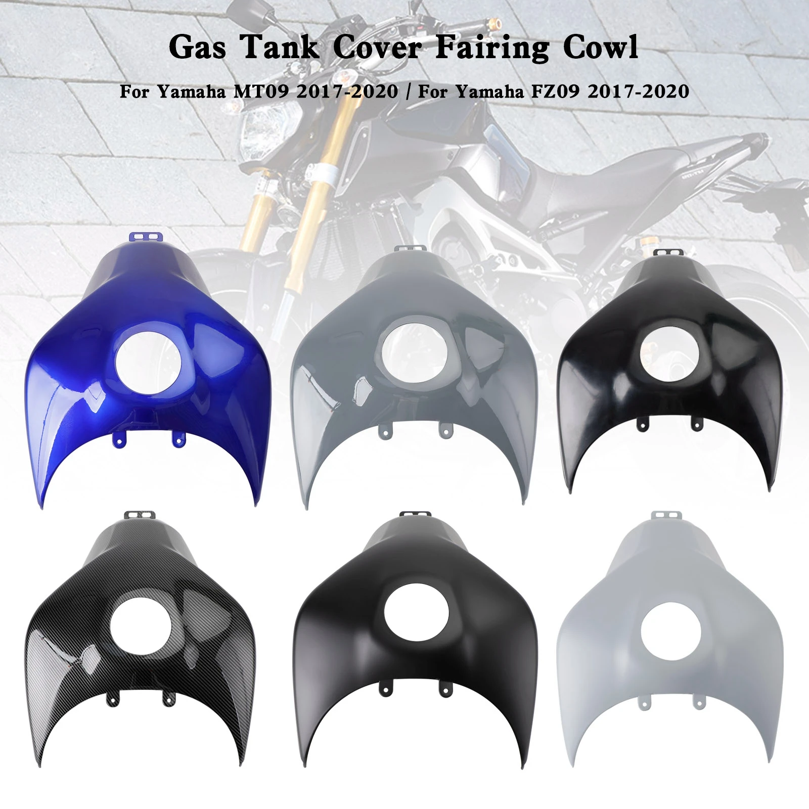 Areyourshop Coperchio Serbatoio Gas Trim Carenatura Cowl Per Yamaha Mt-09 Mt09 Fz09 2017-2020 Accessori Moto