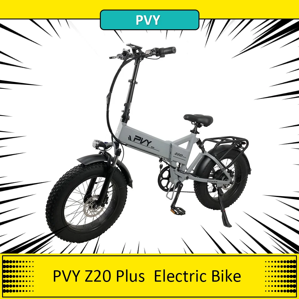 Pvy Z20 Plus Bici Elettrica Pieghevole 500W Motore 20 * 4.0In Pneumatici Grassi E-Bike 16.5Ah Batteria 50 Km/H Velocità 50-80Km Gamma 150Kg Carico