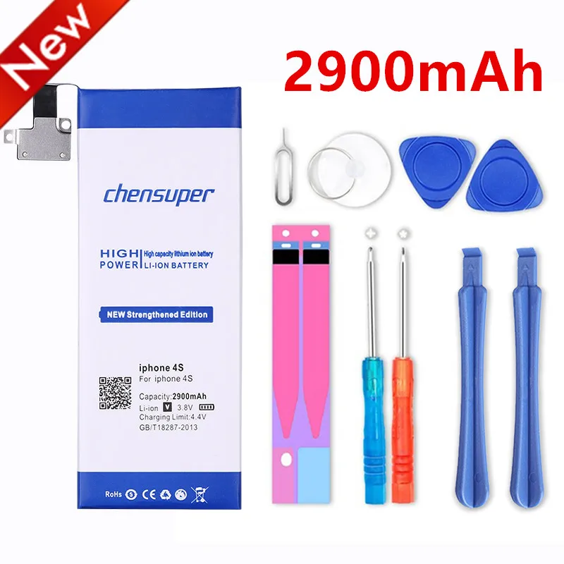 Chensuper 2900 Mah Telefoni Cellulari Batterie Per Apple Iphone 4 4S Batteria Iphone 4 S 4Gs Per Apple 4 S Batteria +