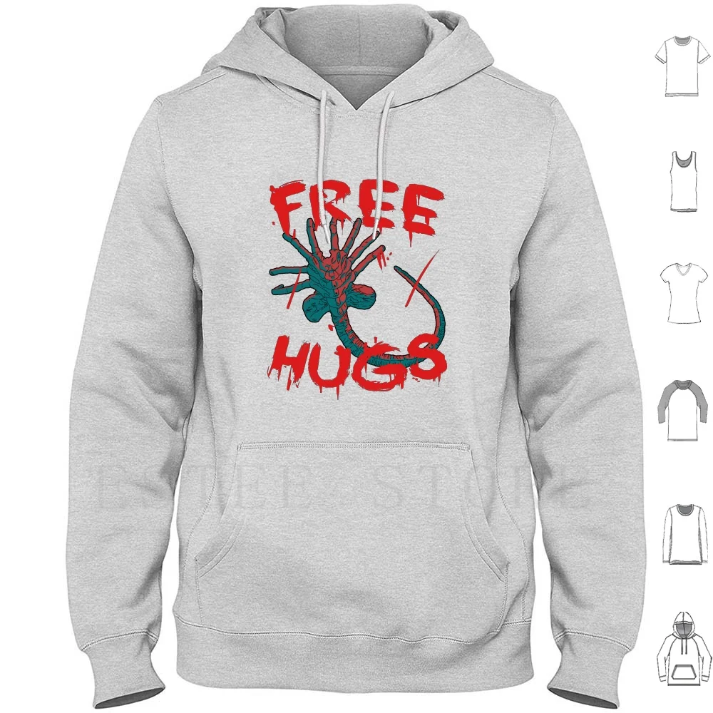 Felpe Con Cappuccio Free Hugs Vs The Trilogy Free Hugs Shirtcake Nerd Movie Serie Tv Alleanza Clonazione Prometheus