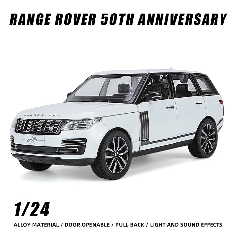 1:24 Range Rover 50Th Anniversary Lega Pressofuso Fuoristrada Modello Di Auto Un Pezzo Hot Wheels Suono Luce Giocattolo In Metallo Regalo Bambino