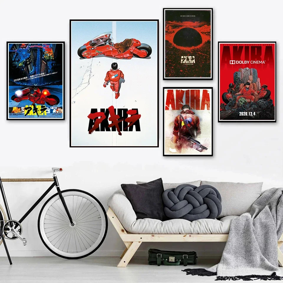 Akira Classic Retro Japanese Anime Movie Pictures Art Silk Painting Wall Art Poster Decor Print Living Room Home Decoration