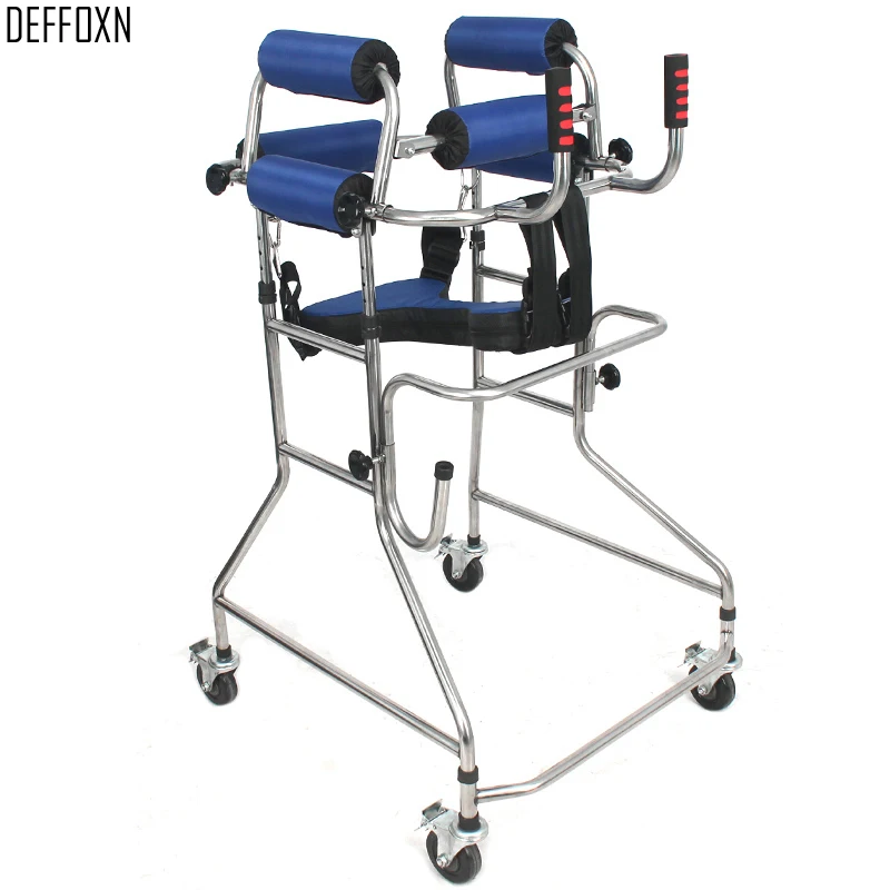 Walk Support Lega Di Alluminio Old Man Zimmer Pieghevole Walking Aid Riabilitativo Rollator Equipment Anziani Stroke Emiplegia