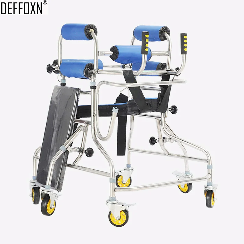 6 Ruote Child Walking Aid Emiplegia Standing Training Walker Rollator Riabilitativo In Lega Di Alluminio Kids Walk Support Chair