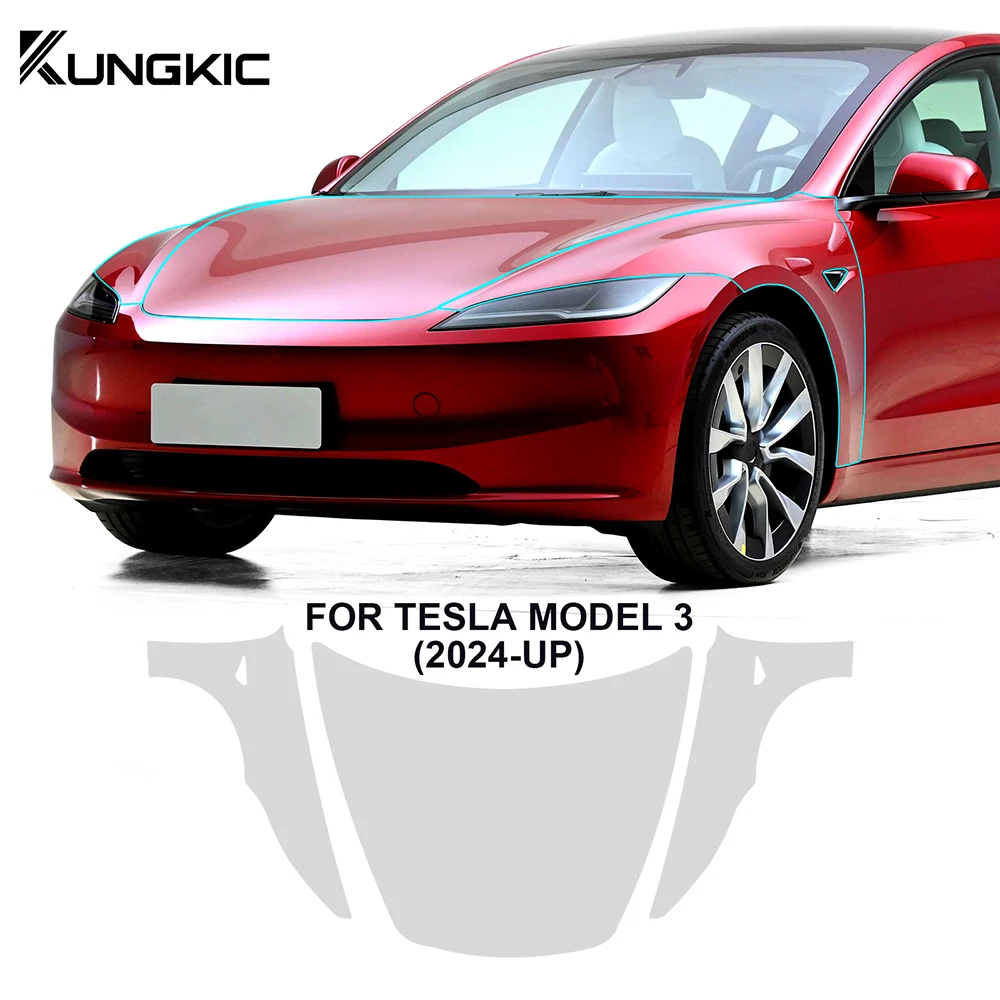 Per Tesla Model 3 2024-Up Clear Bra Ppf Decal Kit Accessori Per Auto Tpu Invisibile Trasparente Car Engine Paint Protection Film