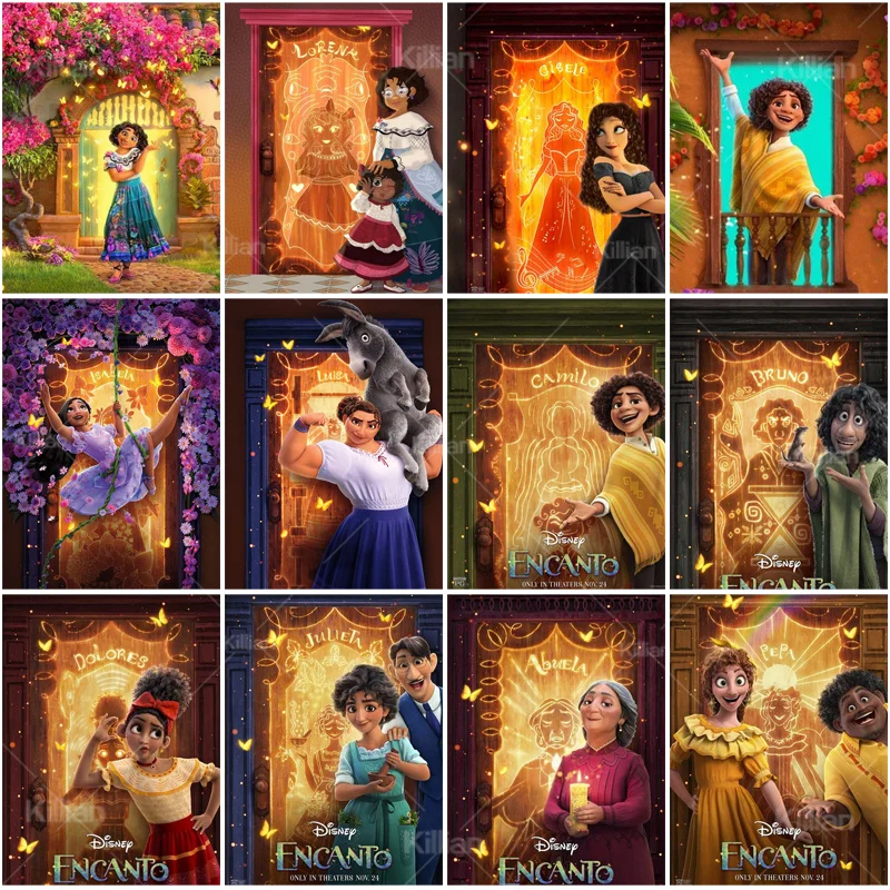 Disney Animation Encanto Magical Family Nuovi Film Pittura Diamante Fantasy Film Diamond Mosaic Wall Art For Kids Home Decor