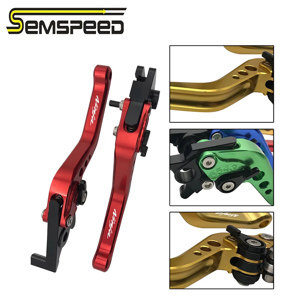 Leve Manuali Frizione Freno Corto Cnc Semspeed Per Kawasaki Ninja 125 Ninja 300R Ninja 250R Ninja 250Sl Ninja 400 Ex250R