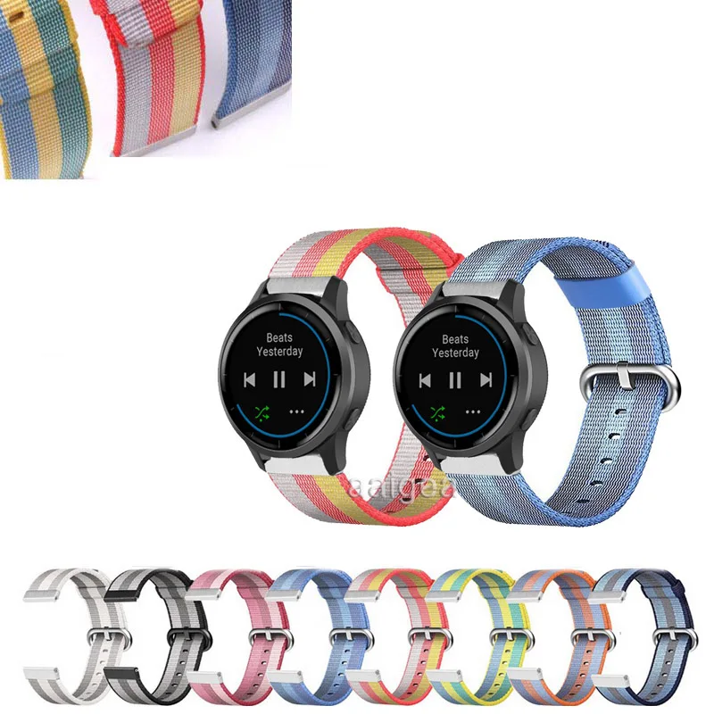 Cinturino Sportivo In Nylon Intrecciato Da 20Mm 22Mm Per Cinturino Garmin Active Vivoactive 4 Gtx