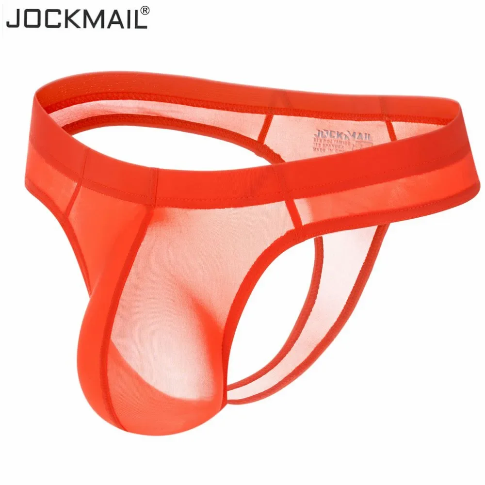 Jockmail Ultra-Sottile Ghiaccio Nylon Biancheria Intima Sexy Uomo Slip Bikini Trasparente Mens Perizoma G Stringhe Tanga Hombre Slip Biancheria Intima