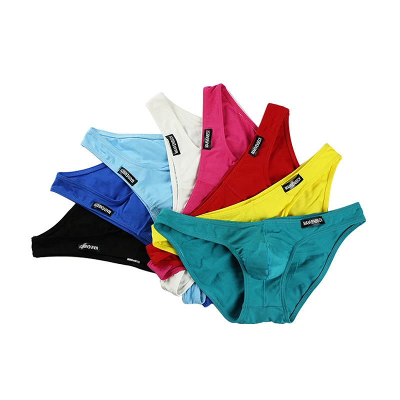 Clever-Menmode 8 Pz/Kit Uomo Slip Sexy Intimo Bikini Cotone Mini Mutandine Rigonfiamento Pouch Slip Mutande Lingerie Hombre