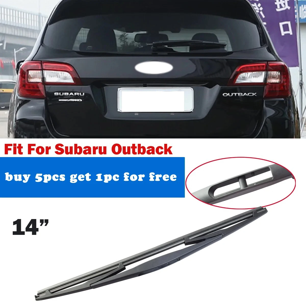 1Pc Auto Tergicristallo Posteriore 14 "Parabrezza Tergicristalli Accessori Misura Per Subaru Outback Yc102011-Outback