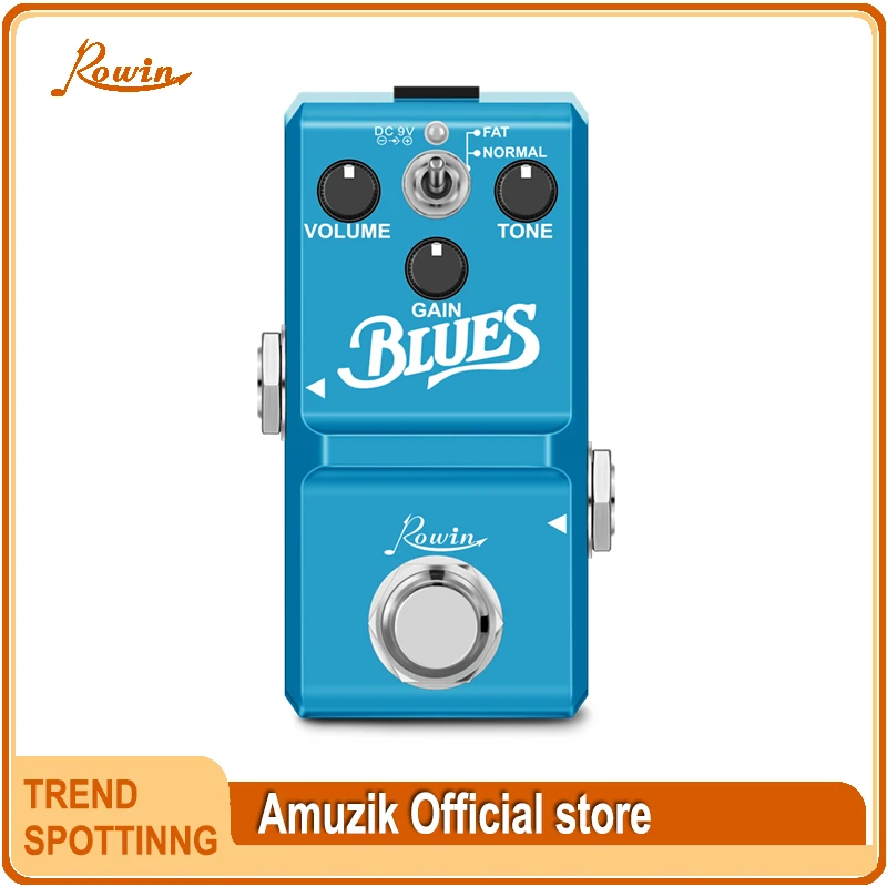 Rowin Ln-321True Bypass Blues Overdrive Pedale Effetto Chitarra Cattura Classic Blues Tone Con Custodia In Metallo Pieno
