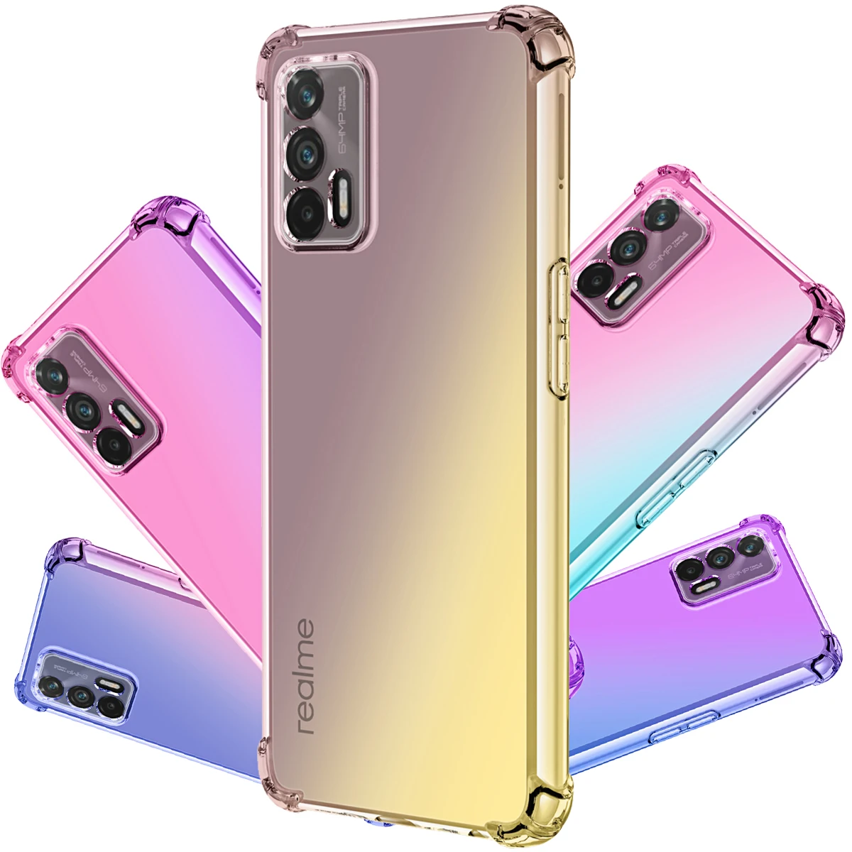 For Realme Gt Neo3 Gt Explorer Master Gt Neo2T Gt Neo Gt2 Explorer Master Gt2 Pro Neo 3T Gt2 Gt Neo2 Phone Case,Gradie Tpu Cover