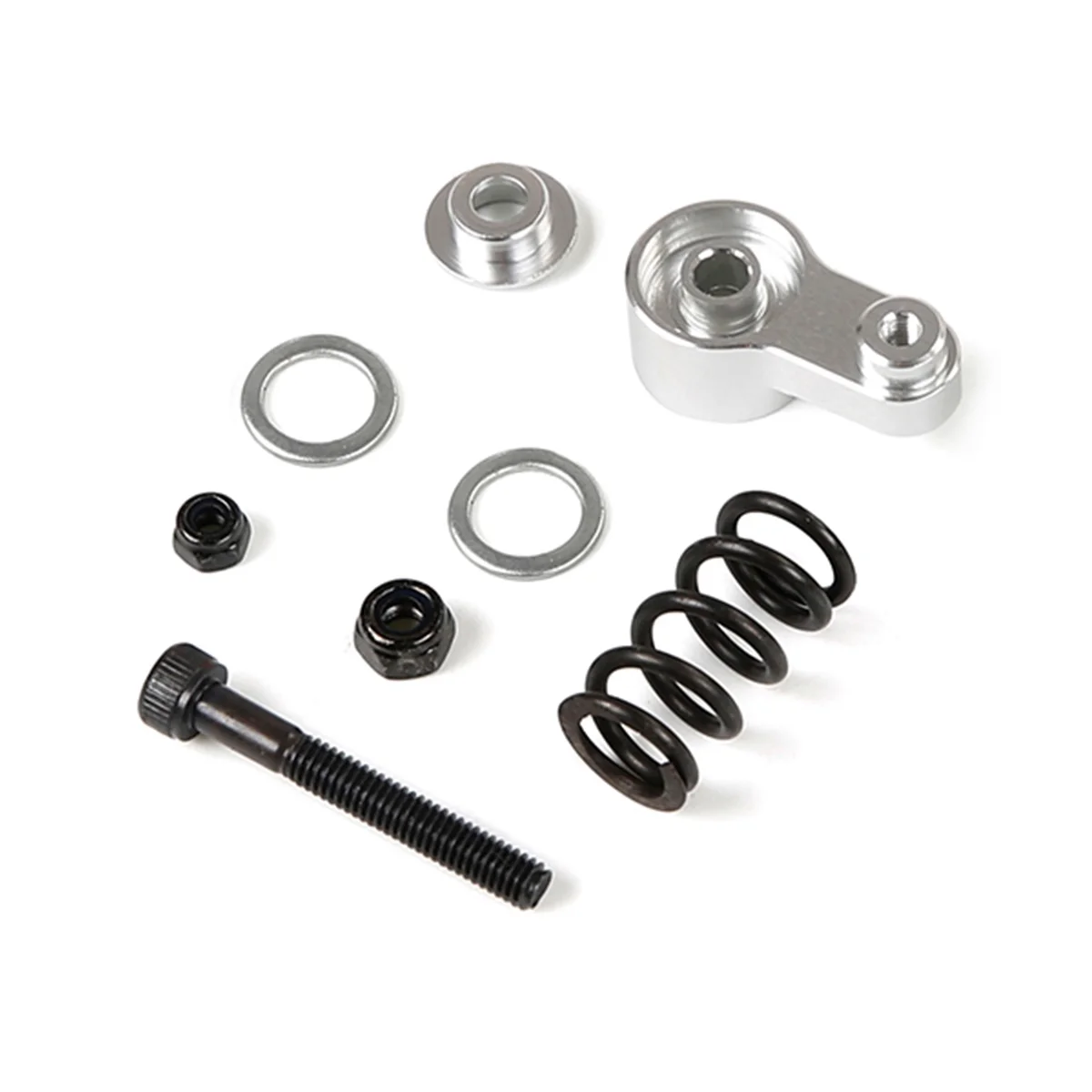 Per Baha Cnc Metal Buffer Bilanciere Kit Per 1/5 Hpi Rofun Baha Rovan Km Baja 5B 5T 5Sc Rc Ricambi Auto, Argento