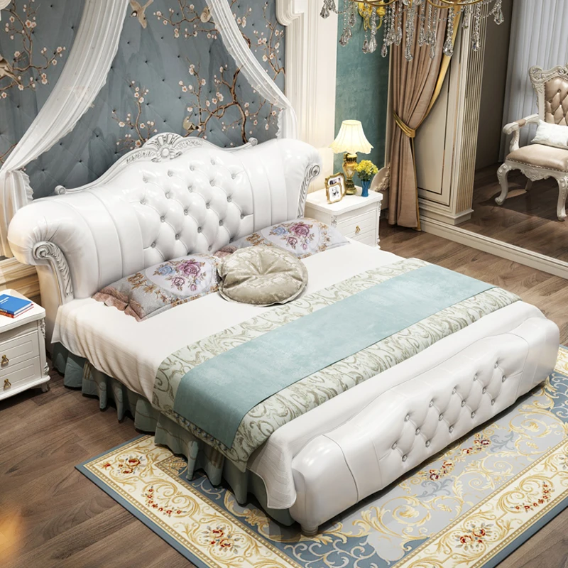 Letto Vip In Pelle Estetico Nordic Princess Headboards Letto Queen Lounge Letto Matrimoniale Mobili Camera Da Letto Multifunzione