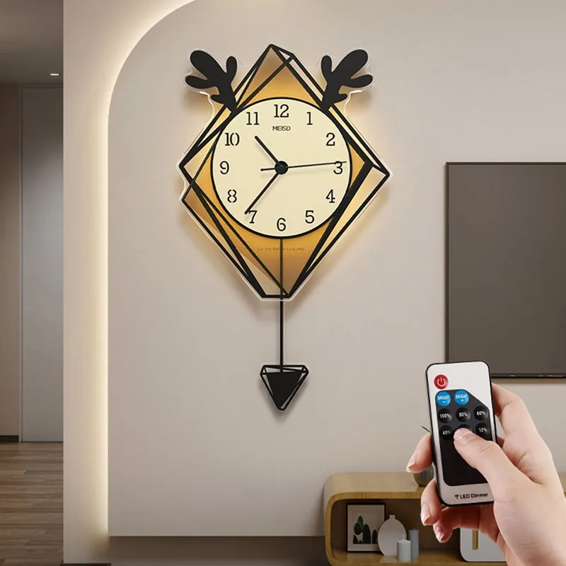 Orologio Da Parete A Led Dal Design Digitale Orologio Da Parete A Led Nero Silenzioso Retrò Di Lusso Pendolo In Metallo Orologio Da Parete Mobili Da S
