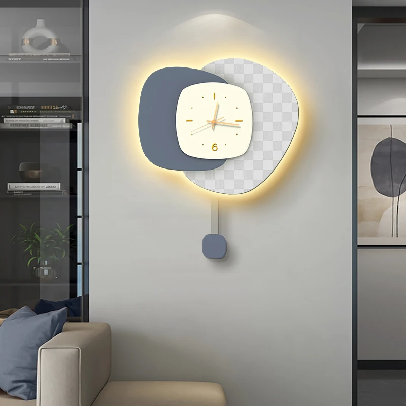 Orologio Da Parete A Batteria Nordica Appeso A Pendolo Luminoso A Led Orologio Da Parete Luminoso Minimalista Lancette Digitali Orologio Da Parete Roo