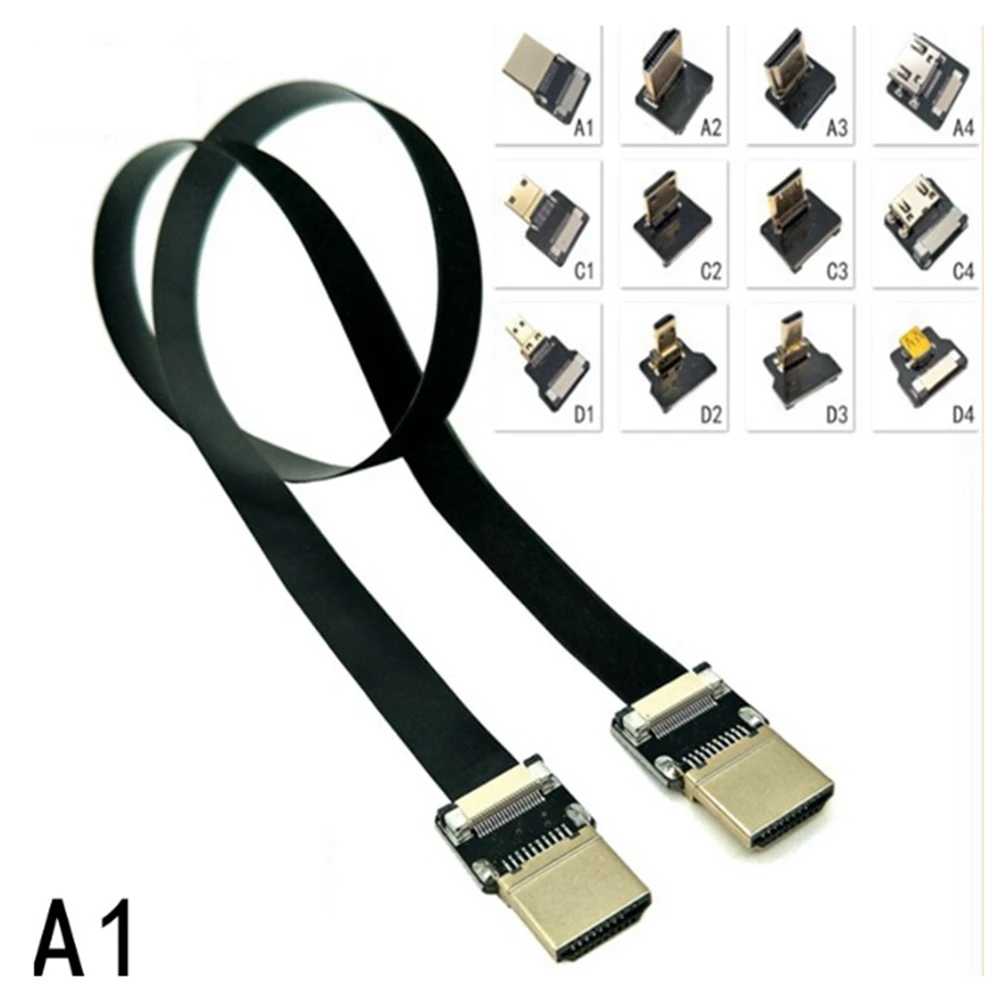 A1 Fpv Micro Hd-Kompatibel Mini Hd 90 Grad Adapter 5Cm-100Cm Fpc Band Flache Hd Kabel Pitch 20Pin Stecker Stecker