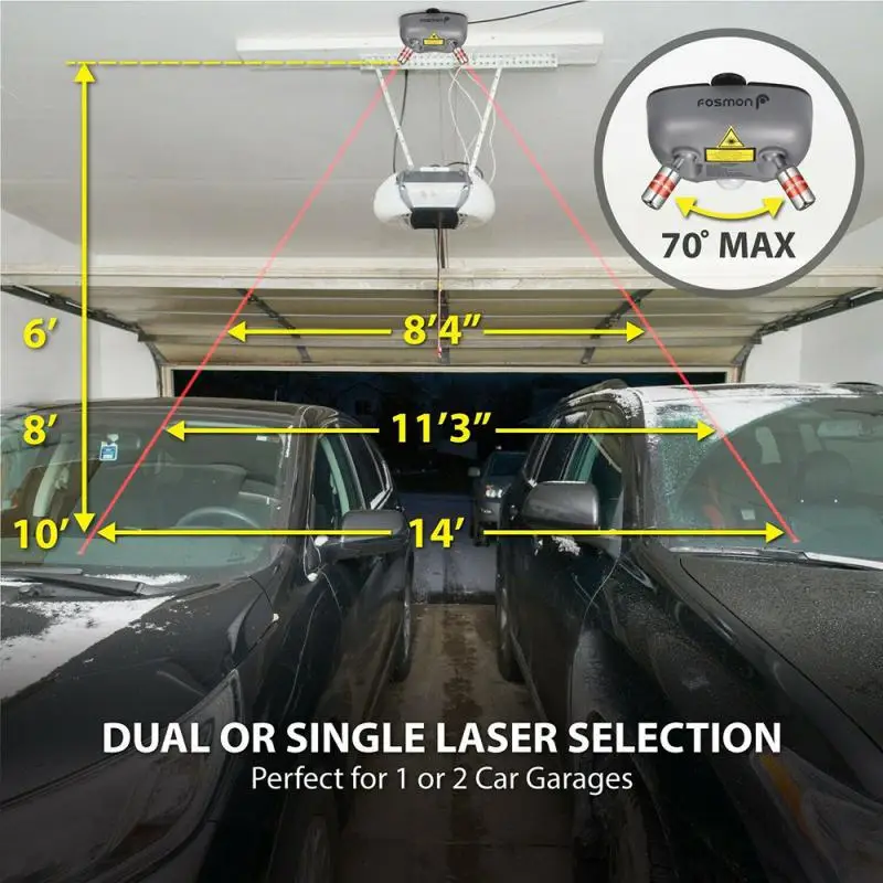 Guida Per Il Parcheggio Dell'Auto Sensore Di Parcheggio Per Garage Assist Dual 2 Laser Garage Auto Aid Guide Stop Light System Eu Us Standard