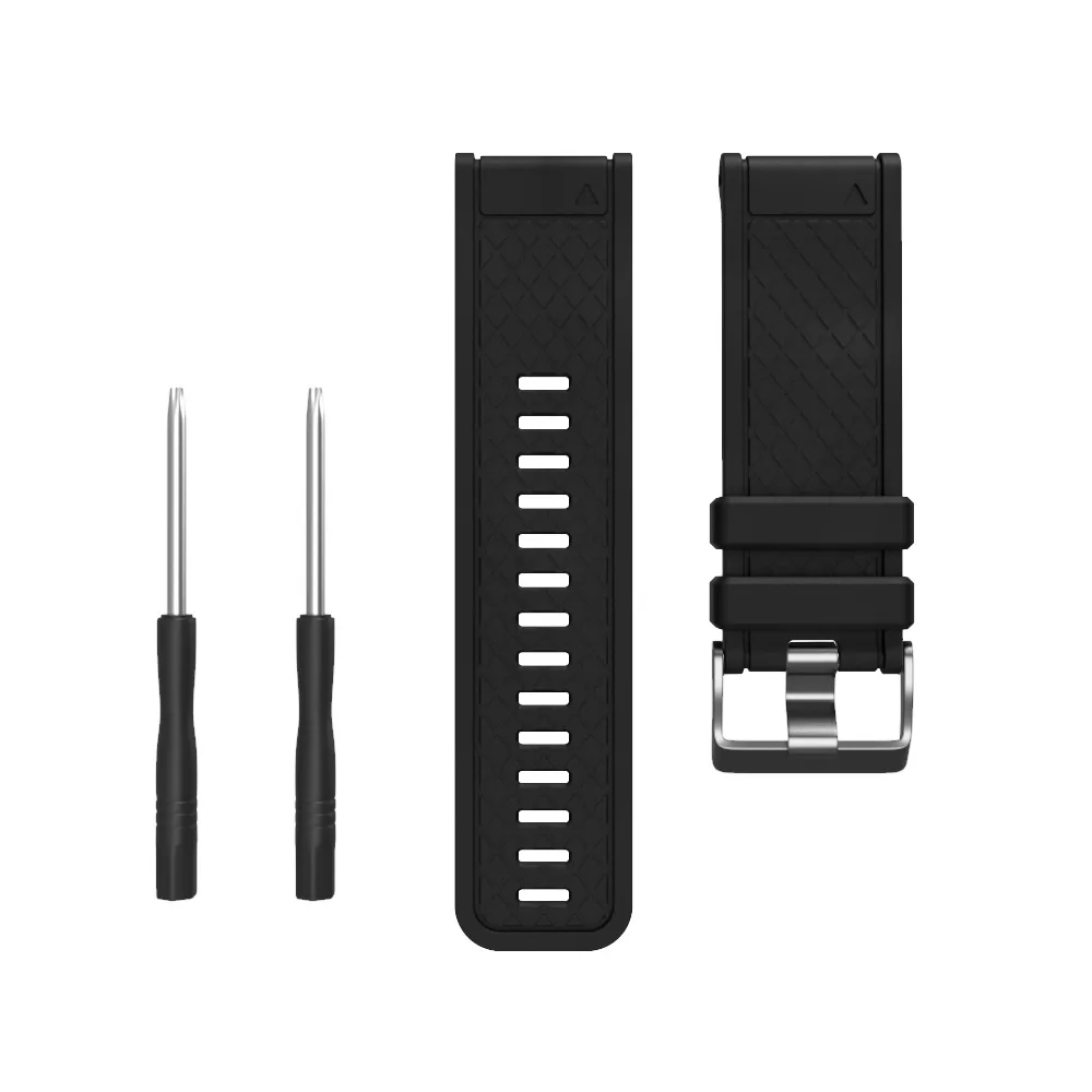Cinturino Di Ricambio In Silicone 26Mm Per Cinturini Garmin Fenix 2/Fenix 1/Fenix 3/Fenix 3 Hr/Fenix 5X Cinturino Regolabile Sportivo Casual