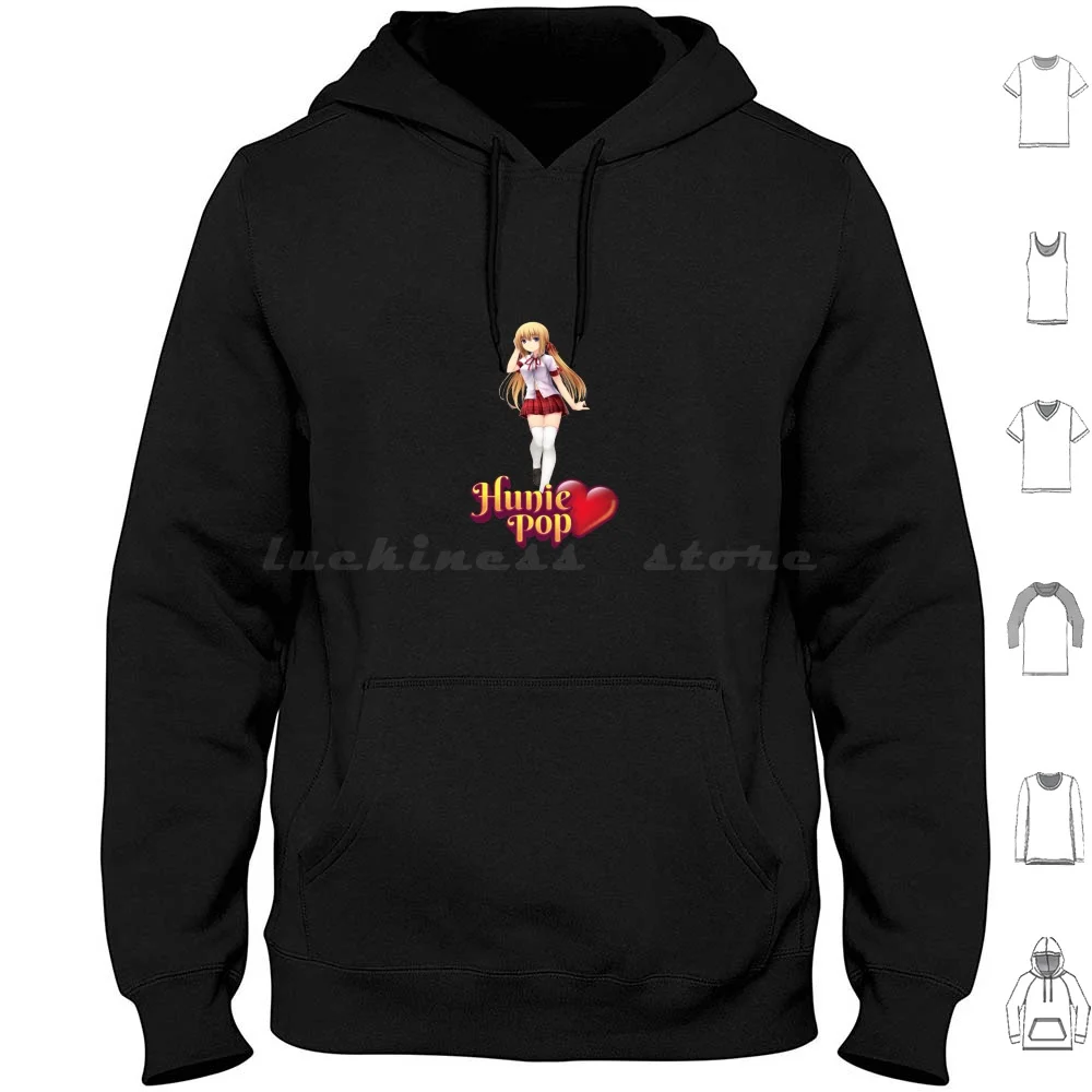 Huniepop Maye Logo Sticker E Mask Felpa Con Cappuccio In Cotone Manica Lunga Maye Huniepop Junie Pop Linamomoko Maye Abia Nawazi Aiko Yumi