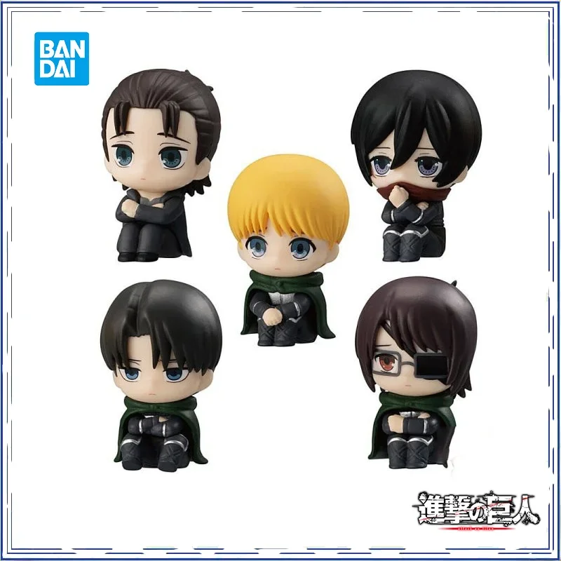 Bandai Attack On Titan Figure Waiting Series Capsule Toys Eren Mikasa Armin Figure Anime Nuovo Di Zecca Genuino In Scaffale