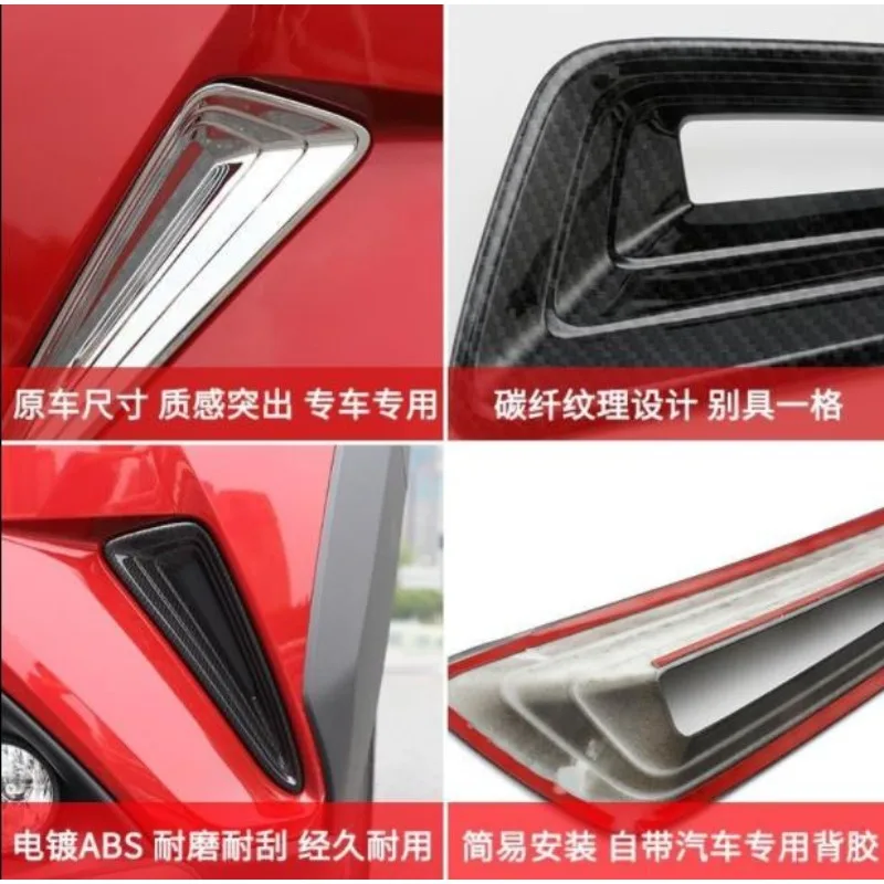 For Toyota C-Hr Chr C Hr 2016 - 2020 Abs Chrome Front Fog Light Decoration Sequins Fog Lamps Cover Trim Frame Car Accessories
