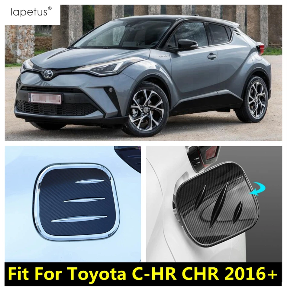 Lhd Car Oil Fuel Tank Cap Decorazione Copertura Trim Per Toyota C-Hr Chr 2016 - 2021 Abs Chrome/Accessori Esterni In Fibra Di Carbonio