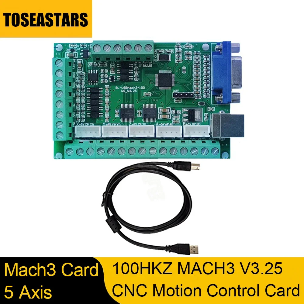 Mach3 Usb 5 Assi Cnc Motion Control Card Breakout Board Driver Motion Card Controller Per Fresatrice Per Incisione Di Taglio Cnc